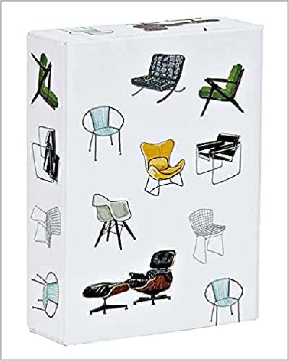 Mid-century modern chairs playing cards